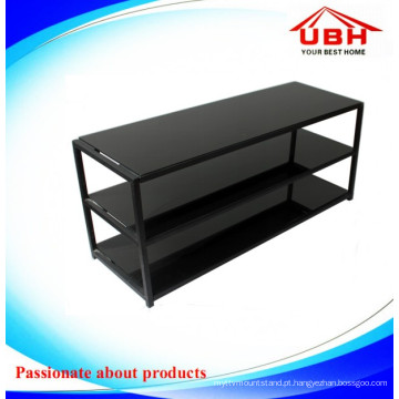 Metal Frame Glass TV Stand